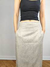 Load image into Gallery viewer, The Oliver by Valentino Cashmere Wool Grey Pencil Skirt | Vintage designer made in Italy midi long IT46 S