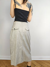 Load image into Gallery viewer, The Oliver by Valentino Cashmere Wool Grey Pencil Skirt | Vintage designer made in Italy midi long IT46 S