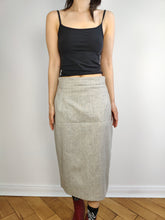 Load image into Gallery viewer, The Oliver by Valentino Cashmere Wool Grey Pencil Skirt | Vintage designer made in Italy midi long IT46 S