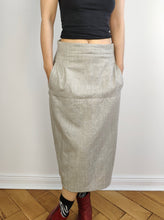 Load image into Gallery viewer, The Oliver by Valentino Cashmere Wool Grey Pencil Skirt | Vintage designer made in Italy midi long IT46 S