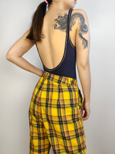 Load image into Gallery viewer, The Swimming Suit Blue Gold Embroidery | Vintage second hand bathing swim wear body top made in Italy XS