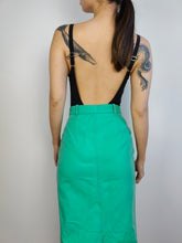 Load image into Gallery viewer, The Swimming Suit Jungle Pattern | Vintage second hand bathing swim wear body top print black Sublime made in Italy S-M