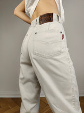 Load image into Gallery viewer, The White Grey Cotton Mom Trousers | Vintage Janet by Annabelle high waist mom jeans relaxed fit pants 30/30 M