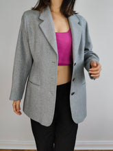Load image into Gallery viewer, The Etienne Aigner Wool Blue Blazer | Vintage designer 100% virgin wool jacket women DE38 EU S