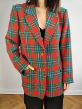 Load image into Gallery viewer, The Max Mara Wool Red Tartan Blazer | Vintage designer Weekend Max Mara plaid check checker pattern jacket DE40 EU S-M