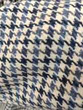 Load image into Gallery viewer, Vintage wool blend blazer blue white checker check tartan pied de poule houndstooth jacket women IT46 EU M