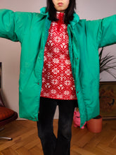 Load image into Gallery viewer, Vintage Moncler designer down jacket parka warm winter sport turquoise green ski unisex men 3 L