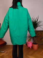 Load image into Gallery viewer, Vintage Moncler designer down jacket parka warm winter sport turquoise green ski unisex men 3 L