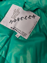 Load image into Gallery viewer, Vintage Moncler designer down jacket parka warm winter sport turquoise green ski unisex men 3 L