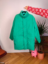 Load image into Gallery viewer, Vintage Moncler designer down jacket parka warm winter sport turquoise green ski unisex men 3 L