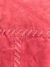 Load image into Gallery viewer, Vintage 100% real suede leather shirt jacket pink red women DE40 M