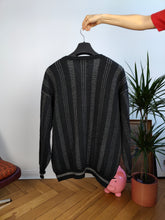 Load image into Gallery viewer, Vintage Cacharel designer wool blend sweater knit black white pattern pullover jumper women men unisex L