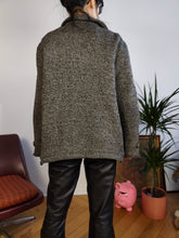 Load image into Gallery viewer, Vintage Moschino Jeans designer wool knit grey blazer winter jacket coat IT 44 S-M