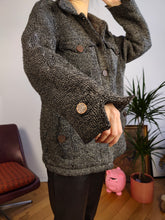 Load image into Gallery viewer, Vintage Moschino Jeans designer wool knit grey blazer winter jacket coat IT 44 S-M