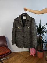 Load image into Gallery viewer, Vintage Moschino Jeans designer wool knit grey blazer winter jacket coat IT 44 S-M