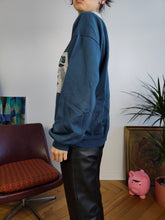 Load image into Gallery viewer, Vintage 90s Champions college sweatshirt sweater pullover jumper university sport polo blue grey women unisex men L
