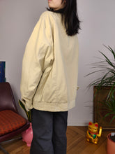 Load image into Gallery viewer, Vintage light blouson jacket bomber beige yellow cream women unisex men XL
