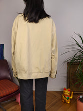 Load image into Gallery viewer, Vintage light blouson jacket bomber beige yellow cream women unisex men XL