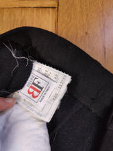 Load image into Gallery viewer, Vintage Belfe pants black thick fabric warm wool blend trouser foot strap women IT42 XS