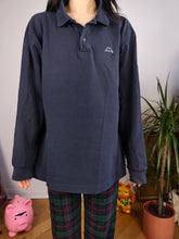 Load image into Gallery viewer, Vintage Robe di Kappa polo shirt long sleeve navy blue cotton sweater sweatshirt women unisex men L