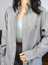 Load image into Gallery viewer, Vintage Ralph Lauren cotton shirt grey button up long sleeve business men 16 40/41