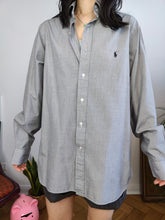 Load image into Gallery viewer, Vintage Ralph Lauren cotton shirt grey button up long sleeve business men 16 40/41