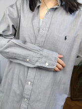 Load image into Gallery viewer, Vintage Ralph Lauren cotton shirt grey button up long sleeve business men 16 40/41