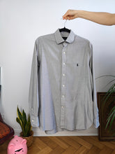 Load image into Gallery viewer, Vintage Ralph Lauren cotton shirt grey button up long sleeve business men 16 40/41