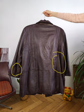 Load image into Gallery viewer, Vintage 100% nappa leather coat burgundy red purple jacket women Matrix 44 M