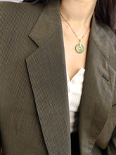 Load image into Gallery viewer, Vintage 100% wool Pierre Cardin designer blazer khaki green brown check checker pattern jacket unisex men 50 M-L