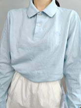 Load image into Gallery viewer, Vintage Sergio Tacchini long sleeve polo shirt blue unisex men 48 M