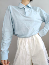 Load image into Gallery viewer, Vintage Sergio Tacchini long sleeve polo shirt blue unisex men 48 M