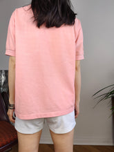 Load image into Gallery viewer, Vintage Lacoste polo shirt cotton pink peach orange short sleeve women S-M
