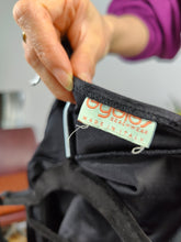 Load image into Gallery viewer, Vintage second hand swimsuit bathing swim wear body top embroidery high leg black embroidery S