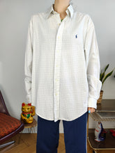 Load image into Gallery viewer, Vintage Ralph Lauren cotton shirt check checkered white button up long sleeve unisex men M 15 1/2