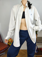 Load image into Gallery viewer, Vintage Ralph Lauren cotton shirt check checkered white button up long sleeve unisex men M 15 1/2