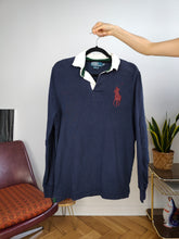 Load image into Gallery viewer, Vintage Ralph Lauren polo shirt long sleeve navy blue cotton number 2 sweater women M men S