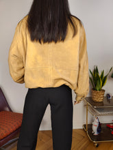 Load image into Gallery viewer, Vintage Burberry leather bomber jacket designer beige brown coat novacheck women men M-L
