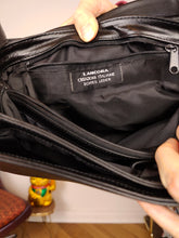 Load image into Gallery viewer, Vintage leather bag L.Ancora clutch black shoulder cross body