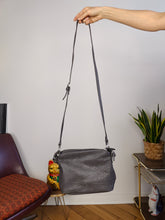 Load image into Gallery viewer, Vintage faux leather bag grey shoulder cross body small