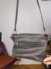 Load image into Gallery viewer, Vintage faux leather bag grey shoulder cross body small