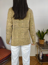 Load image into Gallery viewer, Vintage wool sweater S M | pullover knit knitted jumper V neck beige brown Italy