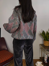 Load image into Gallery viewer, Vintage wool cardigan M L | Guy Laroche grey knit knitted sweater pattern women unisex men