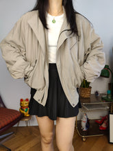 Load image into Gallery viewer, Vintage bomber jacket S | blouson beige grey light women
