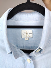 Load image into Gallery viewer, Vintage CK cotton shirt S | Calvin Klein denim blue button up blouse women