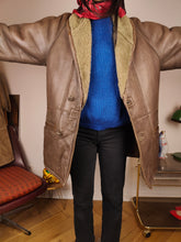 Load image into Gallery viewer, Vintage shearling coat M L | brown lambskin sheepskin leather sherpa jacket women unisex men