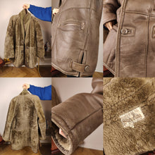 Load image into Gallery viewer, Vintage shearling coat M L | brown lambskin sheepskin leather sherpa jacket women unisex men