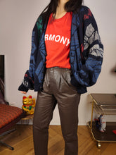 Load image into Gallery viewer, Vintage Adidas alpaca wool cardigan M | blue pattern knit knitted sweater jacket women unisex men