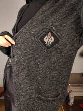 Load image into Gallery viewer, Vintage alpaca wool cardigan M L | grey thick knit knitted sweater jacket women