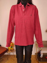 Load image into Gallery viewer, Vintage Ralph Lauren polo shirt S M | long sleeve red cotton sweater women unisex men